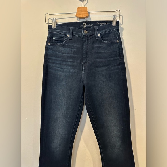 7 for all mandkind The High Waist Ankle Skinny in Indigo - Picture 5 of 6